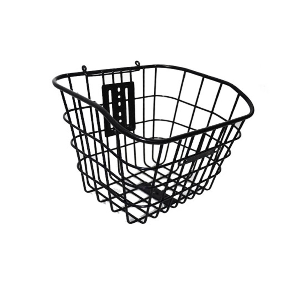 Cesta Cestinha Bicicleta 24/26 Aramada Reforçada Retrô Preto