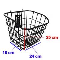 Cesta Cestinha Bicicleta 24/26 Aramada Reforçada Retrô Preto