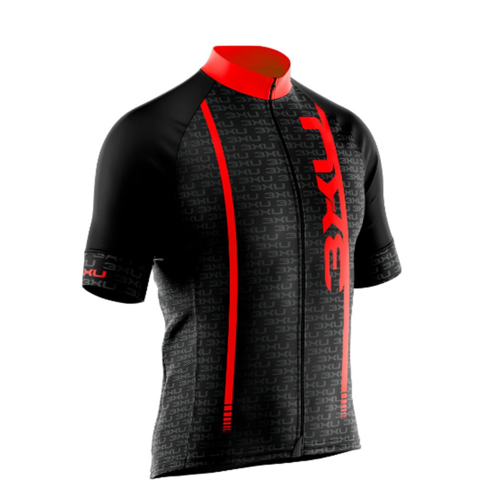 Camisa Ciclismo Refactor Adam Tam. G Preto C/ Vermelho