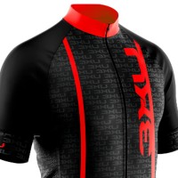 Camisa Ciclismo Refactor Adam Tam. G Preto C/ Vermelho