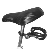 Cadeado Cabo Aço 1,2mx12mm Concept Basic Chave Preto