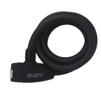 Cadeado Cabo Aço 1,2mx12mm Concept Luxo C/ Tampa Chave Preto
