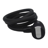 Cadeado Cabo Aço 1,2mx12mm Concept Luxo C/ Tampa Chave Preto