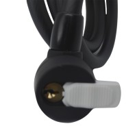 Cadeado Cabo Aço 1,2mx12mm Concept Luxo C/ Tampa Chave Preto
