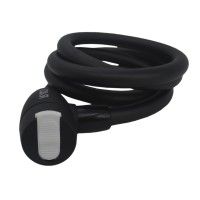 Cadeado Cabo Aço 1,2mx12mm Concept Luxo C/ Tampa Chave Preto