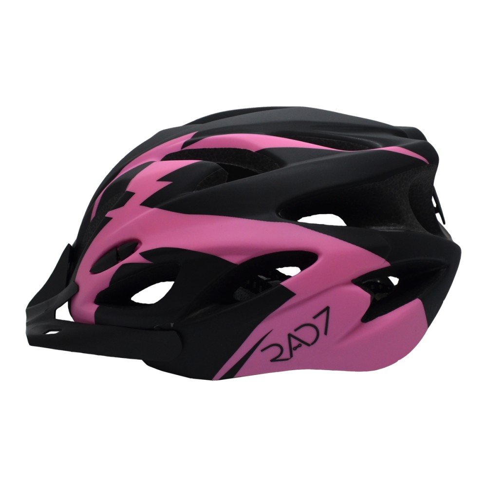 Capacete Ciclismo Adulto RAD7 Concept Led Preto Rosa Capacete Ciclismo Adulto RAD7 Concept Led Preto Rosa