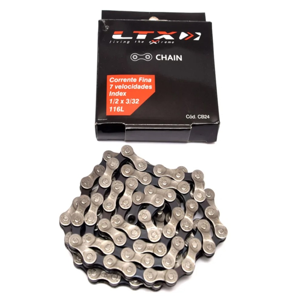 Corrente 1/2x3/32 - Fina Index CB24 6v/7v/8v Cinza