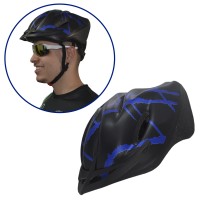 Capacete Ciclismo Bike Adulto Podium Grande Preto Azul