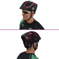 Capacete Ciclismo Bike Adulto Podium Grande Preto Rosa