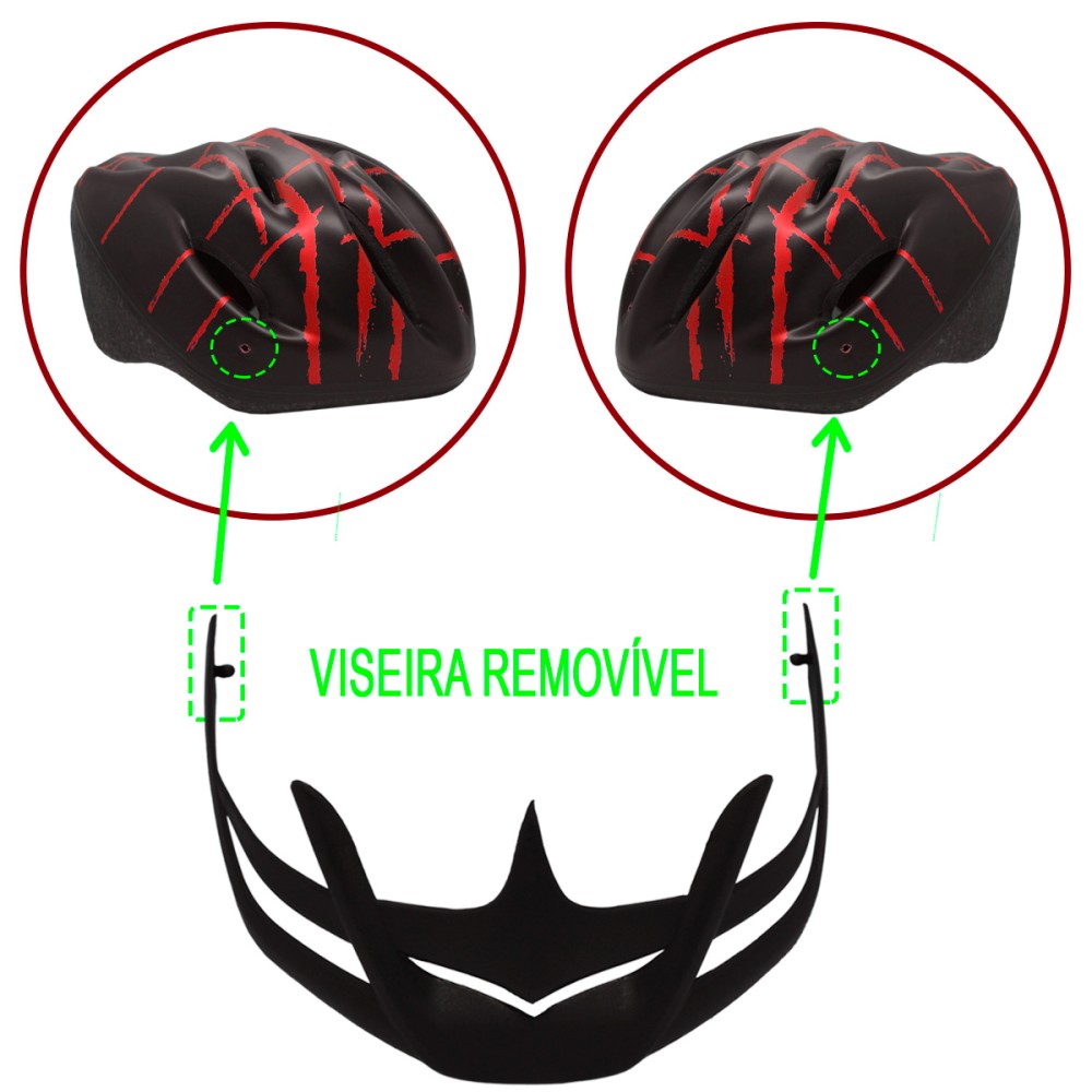 Capacete Ciclismo Bike Adulto Podium Grande Preto Vermelho Capacete Ciclismo Bike Adulto Podium Grande Preto Vermelho