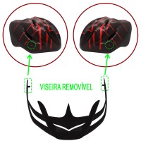 Capacete Ciclismo Bike Adulto Podium Grande Preto Vermelho