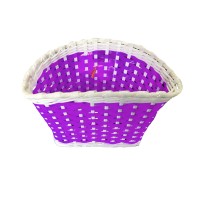 Cesta Bicicleta 16 Infantil Plastica Lacinho Violeta Branco