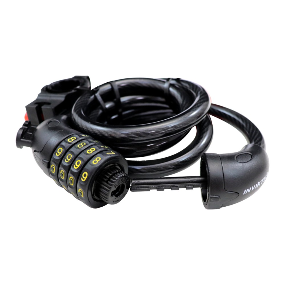 Cadeado Cabo Aço 1,0mx15mm Grosso Segredo Preto Cadeado Cabo Aço 1,0mx15mm Grosso Segredo Preto