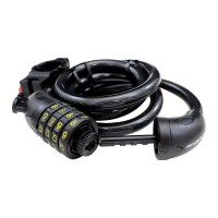Cadeado Cabo Aço 1,0mx15mm Grosso Segredo Preto