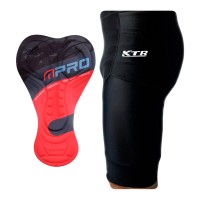 Bermuda Ciclismo Bike KTR PRO Gel D80 Masculina Tam. M Preto
