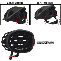 Capacete Ciclismo Bike MTB/SPEED Adulto Flash Grafite Ajuste