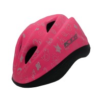 Capacete Ciclismo Bike Infantil Kids Diversao Rosa Branco