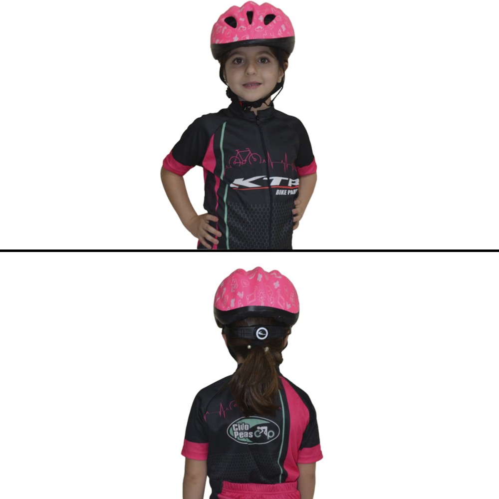 Capacete Ciclismo Bike Infantil Kids Diversao Rosa Branco Capacete Ciclismo Bike Infantil Kids Diversao Rosa Branco