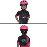 Capacete Ciclismo Bike Infantil Kids Diversao Rosa Branco