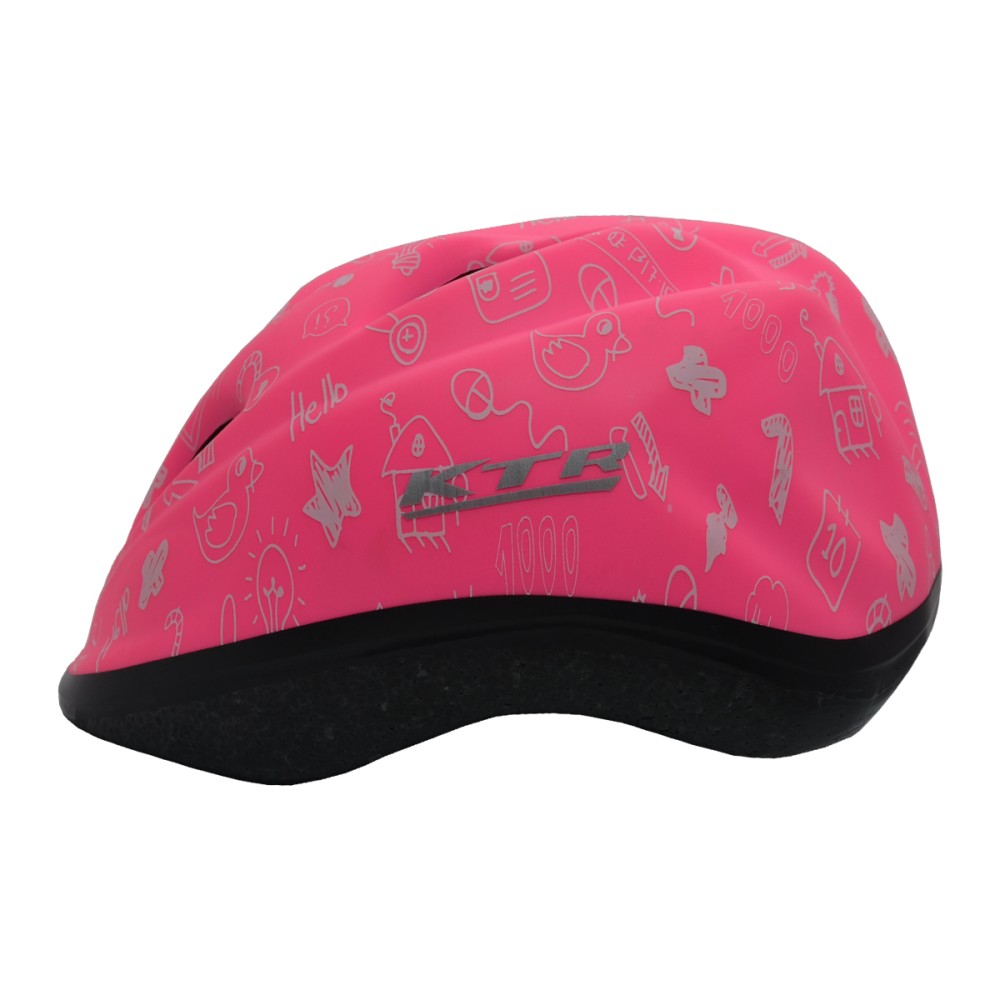 Capacete Ciclismo Bike Infantil Kids Diversao Rosa Branco Capacete Ciclismo Bike Infantil Kids Diversao Rosa Branco