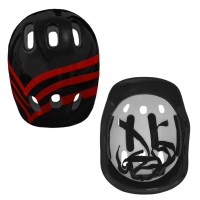 Kit Proteção Infantil Capacete+Joelheira+Cotoveleira -Vermel
