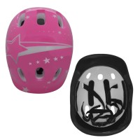 Kit Proteção Infantil Capacete+Joelheira+Cotoveleira -Pink