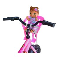 Cadeirinha Boneca Baby P/ Bicicleta Infantil Alive Rosa Bco