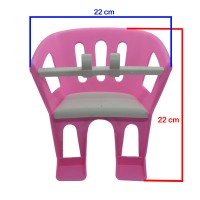 Cadeirinha Boneca Baby P/ Bicicleta Infantil Alive Rosa Bco