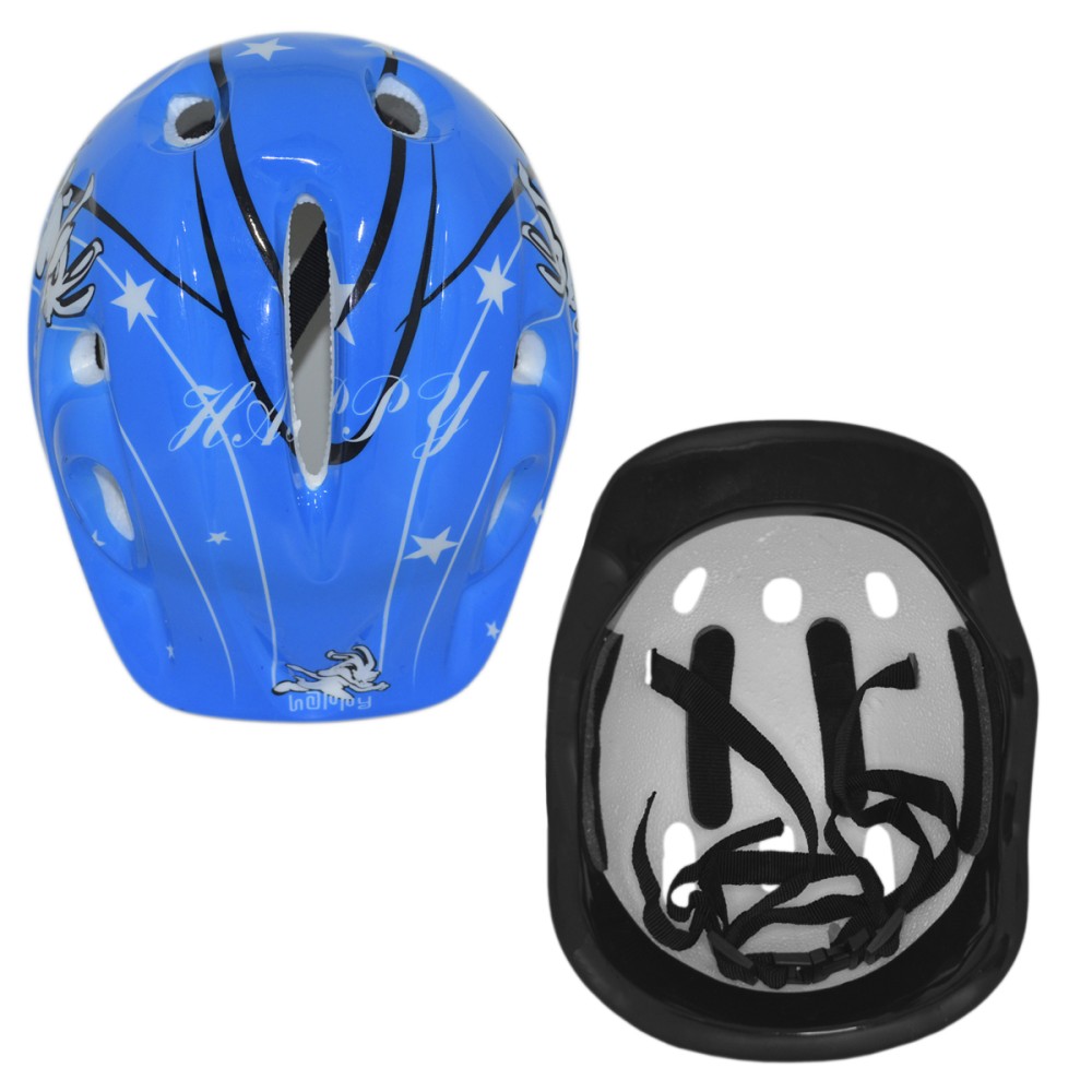 Kit Capacete Cotoveleira Joelheira Infantil Bike Azul Coelho Kit Capacete Cotoveleira Joelheira Infantil Bike Azul Coelho