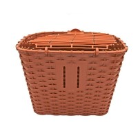 Cesta Cestinha Bicicleta Reforçada Retrô Vintage Marrom