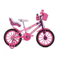 Cadeirinha Boneca Alive Bicicleta Traseira Baby Rosa Sorvete
