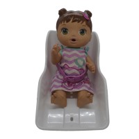 Cadeirinha Boneca Alive Bicicleta Traseira Baby Rosa Sorvete