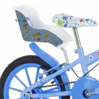 Cadeirinha Boneca Alive Bicicleta Traseira Baby Azul Estrela
