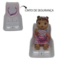 Cadeirinha Boneca Alive Bicicleta Traseira Baby Roxo Estrela