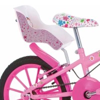 Cadeirinha Boneca Alive Bicicleta Traseira Baby Rosa Estrela