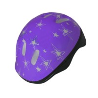 Kit Capacete Cotoveleira Joelheira Infantil Bike Skate Roxo