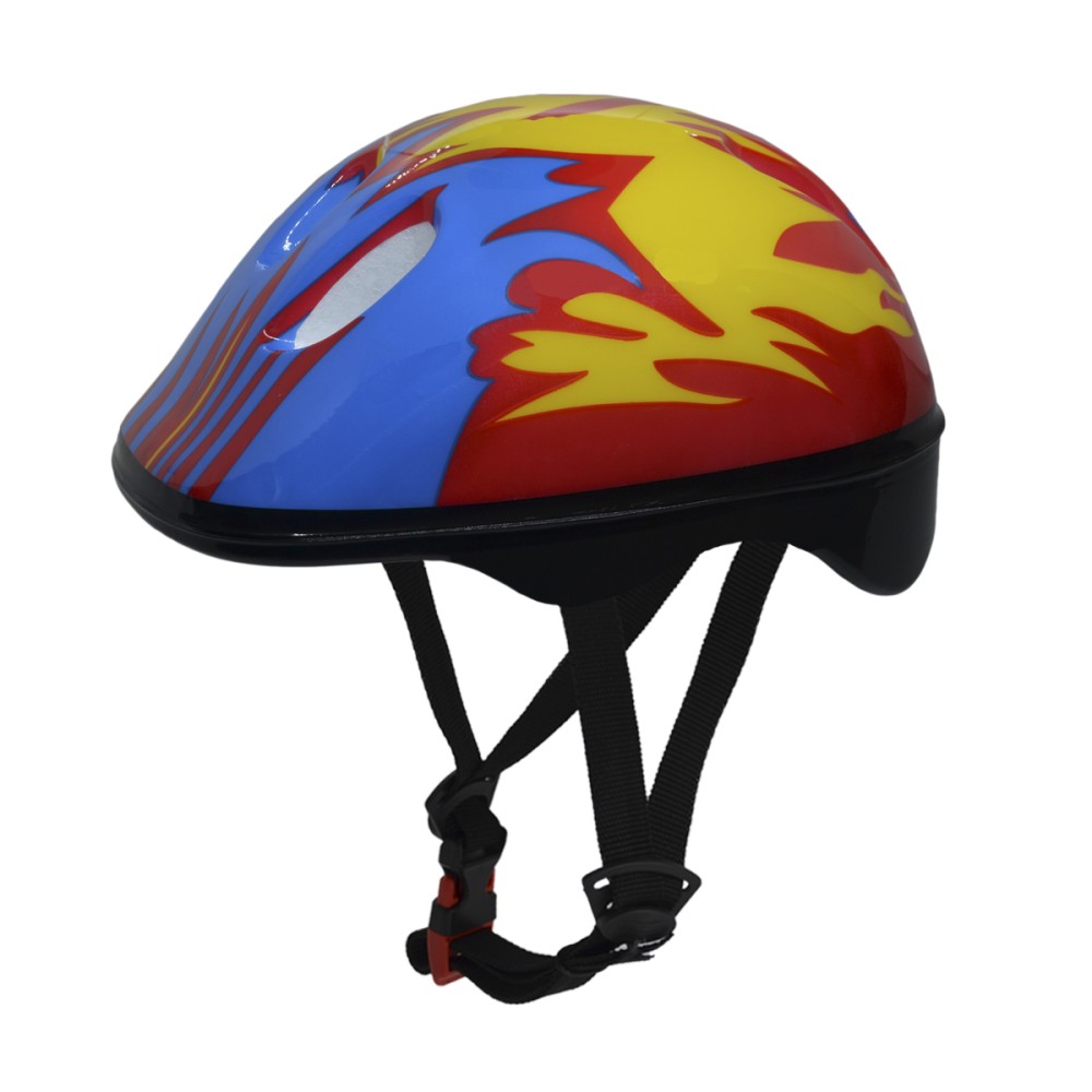 Capacete Ciclismo Infantil Kids HY-148 New Flame Verm/Am/Az