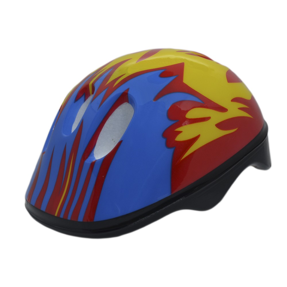 Capacete Ciclismo Infantil Kids HY-148 New Flame Verm/Am/Az Capacete Ciclismo Infantil Kids HY-148 New Flame Verm/Am/Az