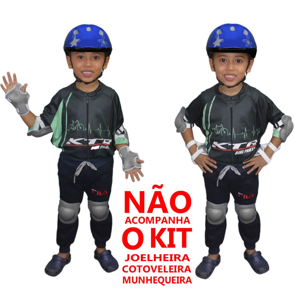 Capacete Ciclismo Infantil Kids HY-152 New Star Azul Estrela Capacete Ciclismo Infantil Kids HY-152 New Star Azul Estrela