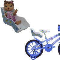 Cadeirinha Boneca Alive Bicicleta Infantil Traseira Baby Cor