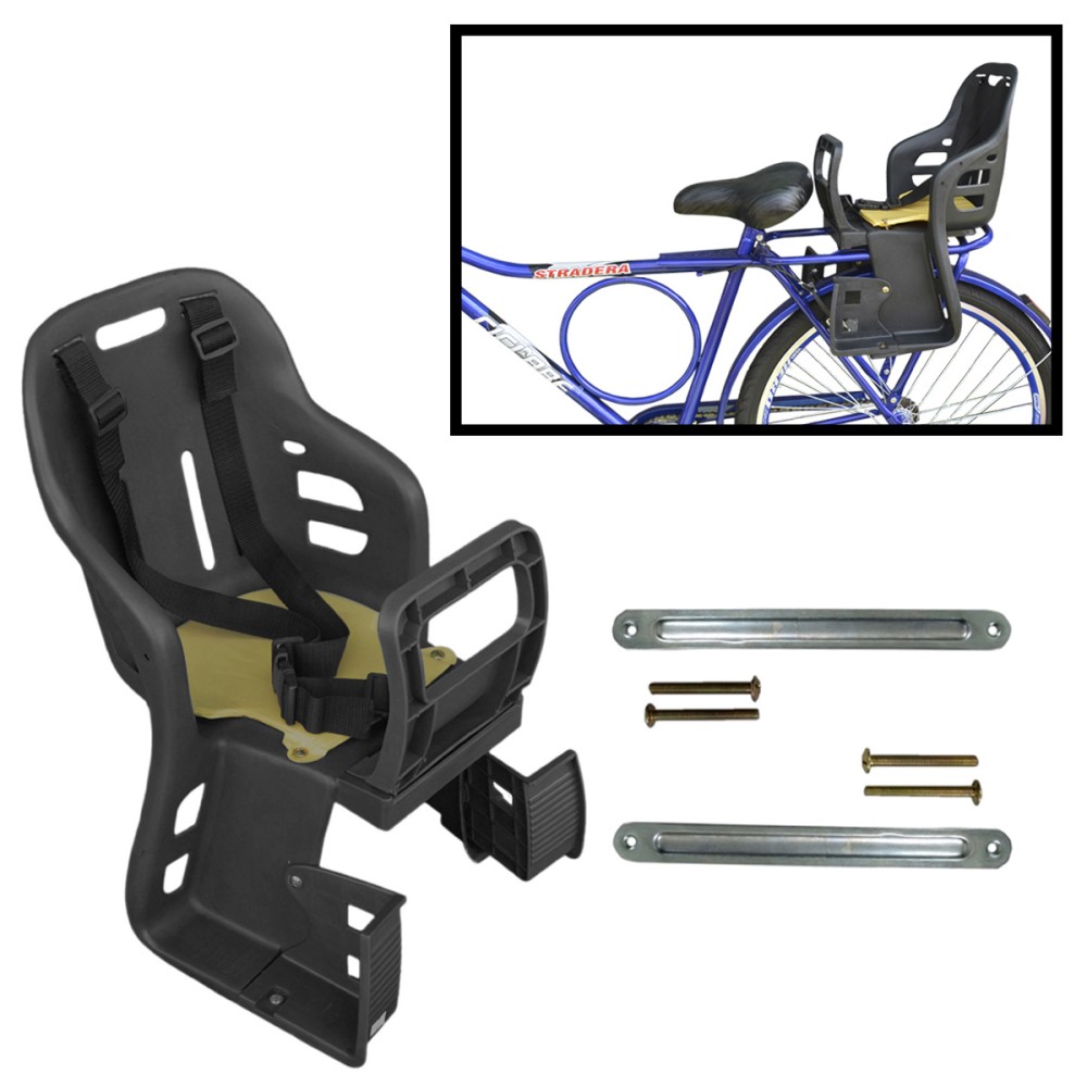 Cadeirinha Infantil Bike Traseira Bagageiro JS-048 Preto C11