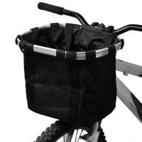 Cesta Bicicleta Pet Transporte Tecido Suporte Removivel Alça