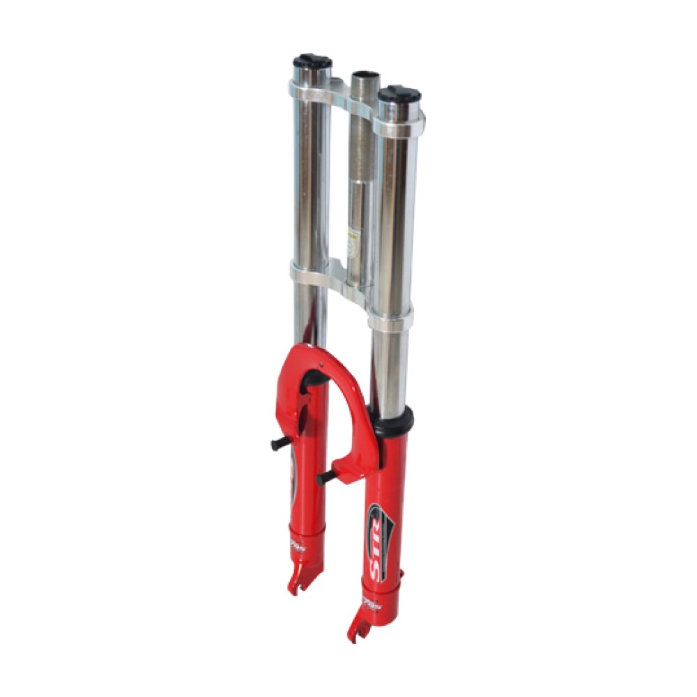 Garfo 26 Mtb Suspensao DH STR 1795 Aco Big Gordo 25mm Vermelho Garfo 26 Mtb Suspensao DH STR 1795 Aco Big Gordo 25mm Vermelho
