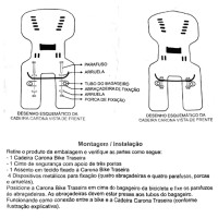 Cadeirinha Crianca Traseira Bagageiro Carona Bike Preto