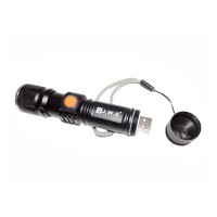 Farol Lanterna Bike LED T6 Zoom WS-569 USB Recarregável Preto