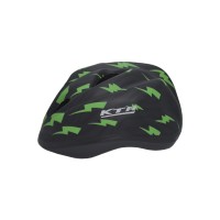 Capacete Ciclismo Bike Infantil Kids Raio Preto Com Verde