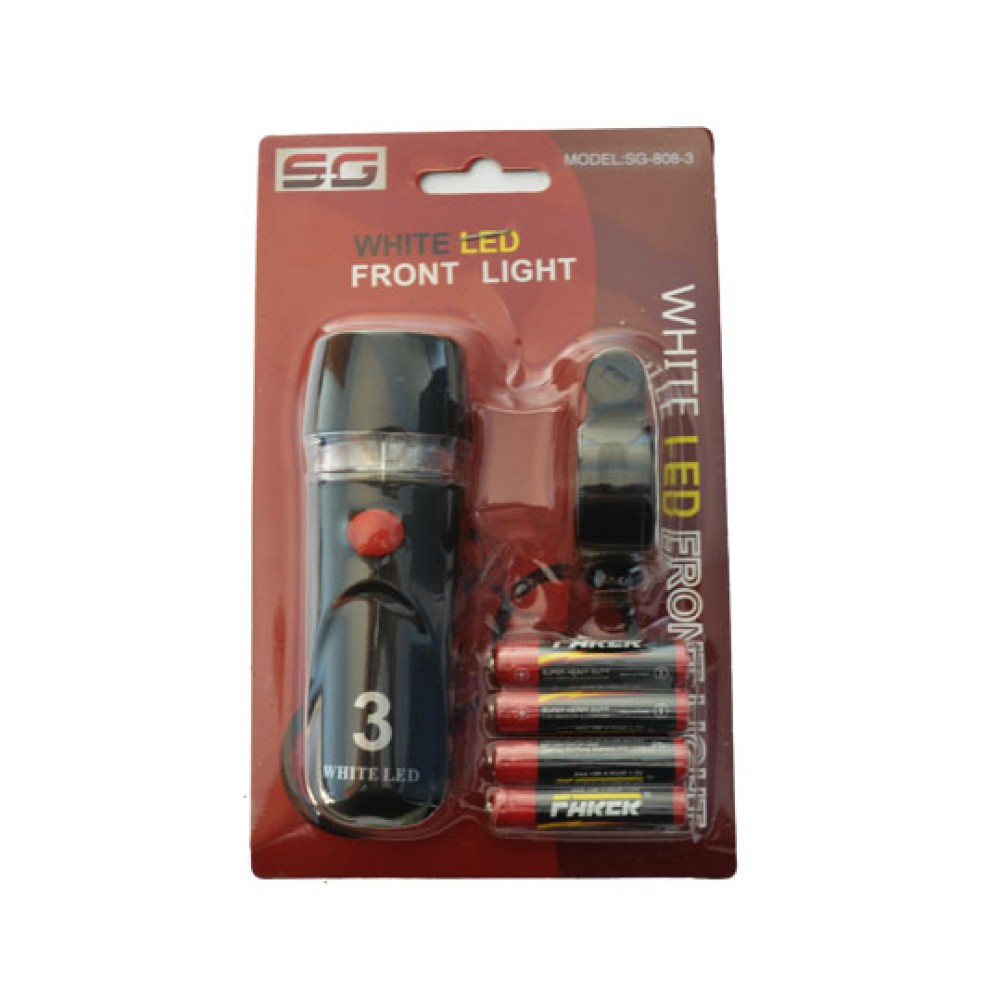 Farol Lanterna Bike 03 LED 2 Funcões JY-808-3 Preto Farol Lanterna Bike 03 LED 2 Funcões JY-808-3 Preto