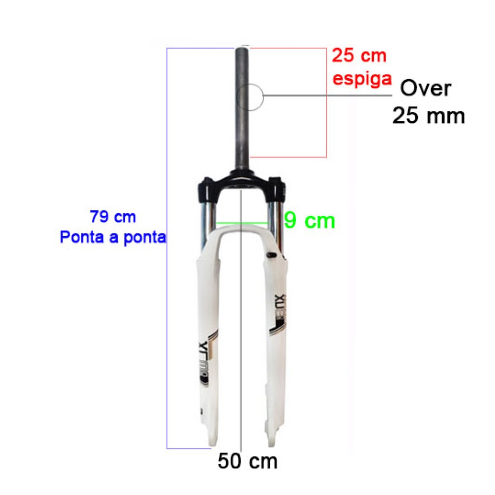 Garfo 29 Suspensao Alum Ahead 100mm PM XCM-30 Branco Garfo 29 Suspensao Alum Ahead 100mm PM XCM-30 Branco