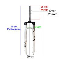 Garfo 29 Suspensao Alum Ahead 100mm PM XCM-30 Branco