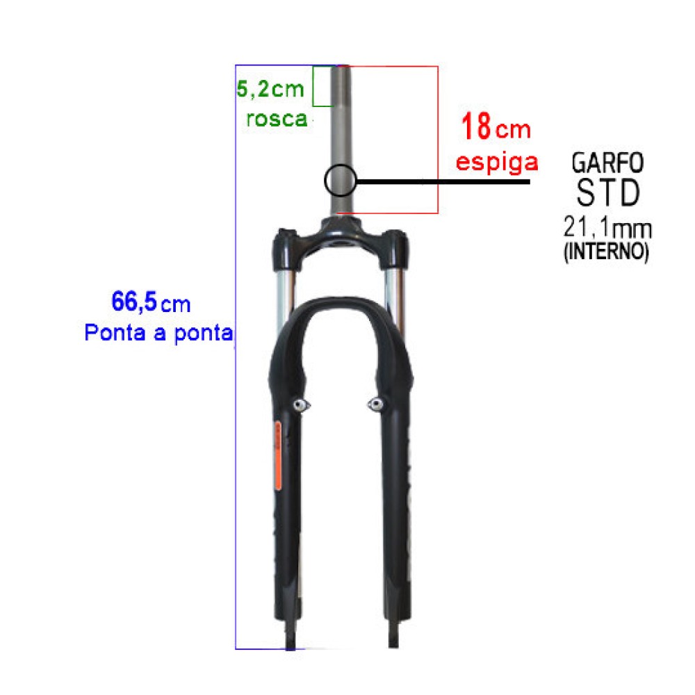 Garfo 26 Suspensão Alumínio Rosca Std 80mm Is RST Capa Preto Garfo 26 Suspensão Alumínio Rosca Std 80mm Is RST Capa Preto
